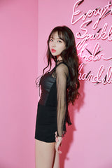 ドットシースルーTシャツ / TOP(6168) dot see-through T