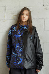 Jブルーフラワージャケット/BSR2223FWJK062 J-BLUE FLOWER JACKET BLACK