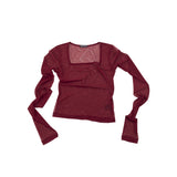 スクエアメッシュトップ / SQUARE MESH TOP(2WAY) #RED