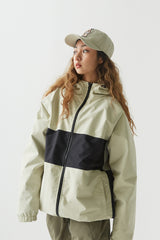クロスボックスフーデッドジャケット/BSR2223FWJK028 CROSS BOX HOODED JACKET CREAM GRAY