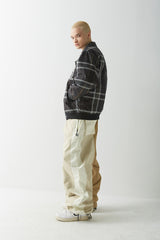 ビッグロゴカラーバーシティジャケット/BSR2223FWJK026 BIG LOGO COLLAR VARSITY JACKET BLACK CHECK