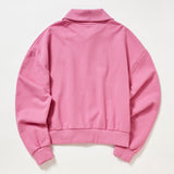 スモールロゴハーフジップアップスウェットシャツ / SMALL LOGO HALF ZIPUP SWEATSHIRT_PINK