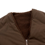 [UNISEX] Reversible Padded Cardigan Coat (Brown) (6656655294582)