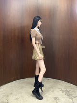 コーティングミニプリーツスカート / 939. Coating mini pleats skirt (2color)