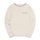 SMALL CHERRY RIB POINT LONG SLEEVE T-SHIRT [IVORY]
