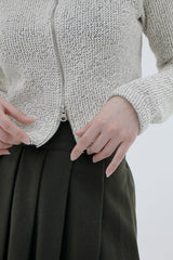 ボカシニットビッグカラーカーディガン / Bokashi Knit Big Collar Cardigan (2color)