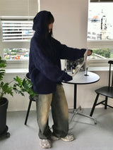 コルビンニットフードジップアップ