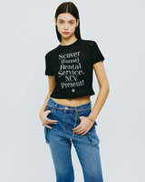 レンタルフォレストタイポクロップニット/RENTAL FOREST TYPO CROP KNIT-BLACK