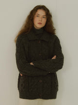 Cable collar cardigan (6653796647030)