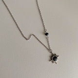 シーアシャインスターブラックユニークネックレス/shia Shine Star Black Unique Necklace
