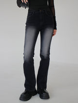 ブーツカットパンツ / no.2320 Black White Bootcut Pants