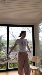 ピンクリボン半袖Tシャツ