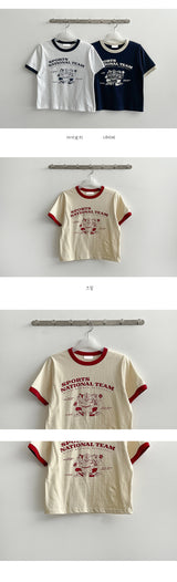 スポーツベアカラーショートスリーブTシャツ