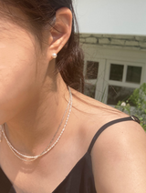 [92.5silver] mix pearl necklace