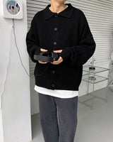 ウォーマーバルーンカラーカーディガン / AZ Warmer Balloon Collar Cardigan (7 colors)