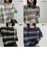 イレギュラーミックスラウンドニットウェア / Irregular Mix Round Knitwear