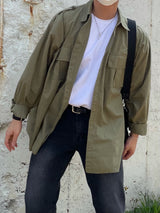ピーチオーバーフィットシャツ/ポケットシャツ/PEACH OVERFIT TWO POCKET SHIRTS(3COLOR)