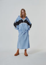 NYLON REVERSE LONG SKIRT (6682318274678)