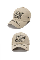 チェンジイズインアワーハンズキャンピングキャップ/CHANGE IS IN OUR HANDS CAMPAIGN CAP_BEIGE