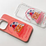ストロベリーホイップクリームケーキiPhoneケース/Strawberry Whipped Cream Cake (iPhone) Glossy Hard Case