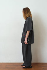 SOLAR PIGMENT BALLOON SWEAT PANTS (Charcoal) / ソーラーピグメントバルーンスウェットパンツ