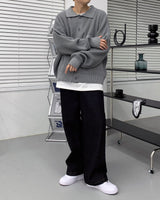 ミックスバンディングワイドデニム / TR2430 Mix Black Banding Wide Denim