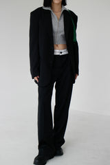 オビカラーマッチングロングスラックス / no.874 obi color matching long slacks (2color)