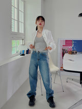 サイド グラス デニムパンツ / no.1778 side gras denim pants