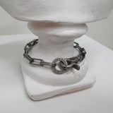 6mm ボックス チェーン ブレスレット / [BLESSEDBULLET]6mm BOX chain bracelet_dark silver
