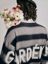 DVRK PRIVÉ GARDENIA STRIPED KNITTED SWEATER - GREY