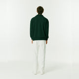 ハーフジップアップニットスウェットシャツ/HALF ZIP UP KNIT SWEATSHIRTS GREEN