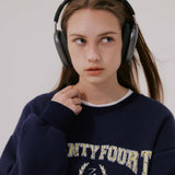 24Tベイツリーロゴスウェットシャツ/24T BAY TREE LOGO SWEATSHIRTS, NAVY