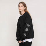 [UNISEX]エルボー3ラインフラワートレーナー
