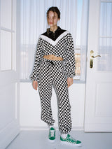 0 3 checkerboard jogger pants - BLACK (6683341291638)