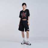 ラウンドメッシュトレーニングショートパンツ ブラック