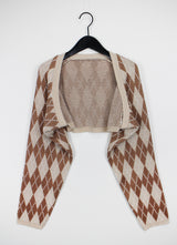 アーガイルニットボレロ / Argyle Knit Bolero (3color)