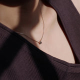 14K gold antique cognac diamond necklace (6680482742390)