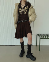 カットアンバランススカート/Cut unbalanced skirt (2color)