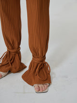 PLEATS ANKLE STRAP PANTS (2 COLOR) (6682303561846)