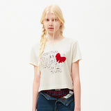 ウィッティバニートムボーイスケッチTシャツ / WITTY BUNNY TOMBOY SKETCH T-SHIRT [IVORY]