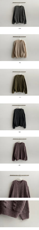 プートン厚手ツイストニット