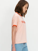 マンションバインディングTシャツ / Mansion binding tee - Peach