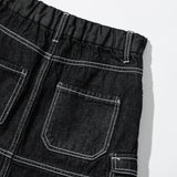 スティッチデニムミニスカート / STITCH POINT DENIM MINI SKIRT - BLACK
