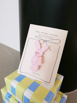 Cosymosy 'For you' Bunny Keyring Card - 5 Color