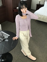 Greely cardigan muffler set 