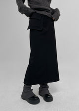 [MADE] Shail SET - Maxi Long Skirt Pocket Belt