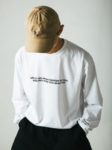 DAKYAM 2023 A/W Words to Live By Tee Life モットーテキストロングTシャツ
