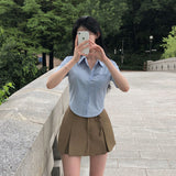 テンションスリムフィットラウンド半袖シャツ