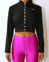 DAWANG Knot Button-Front Top (4611424551030)