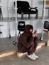 ヘビー クロップ フード ジップアップ フーディ